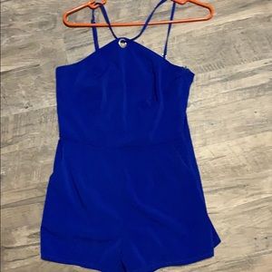 Blue adjustable romper